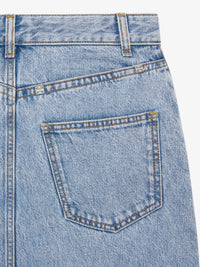 Skirt with denim slit - Light Blue