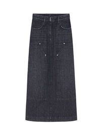 Jupe avec patches en denim - Faded Black