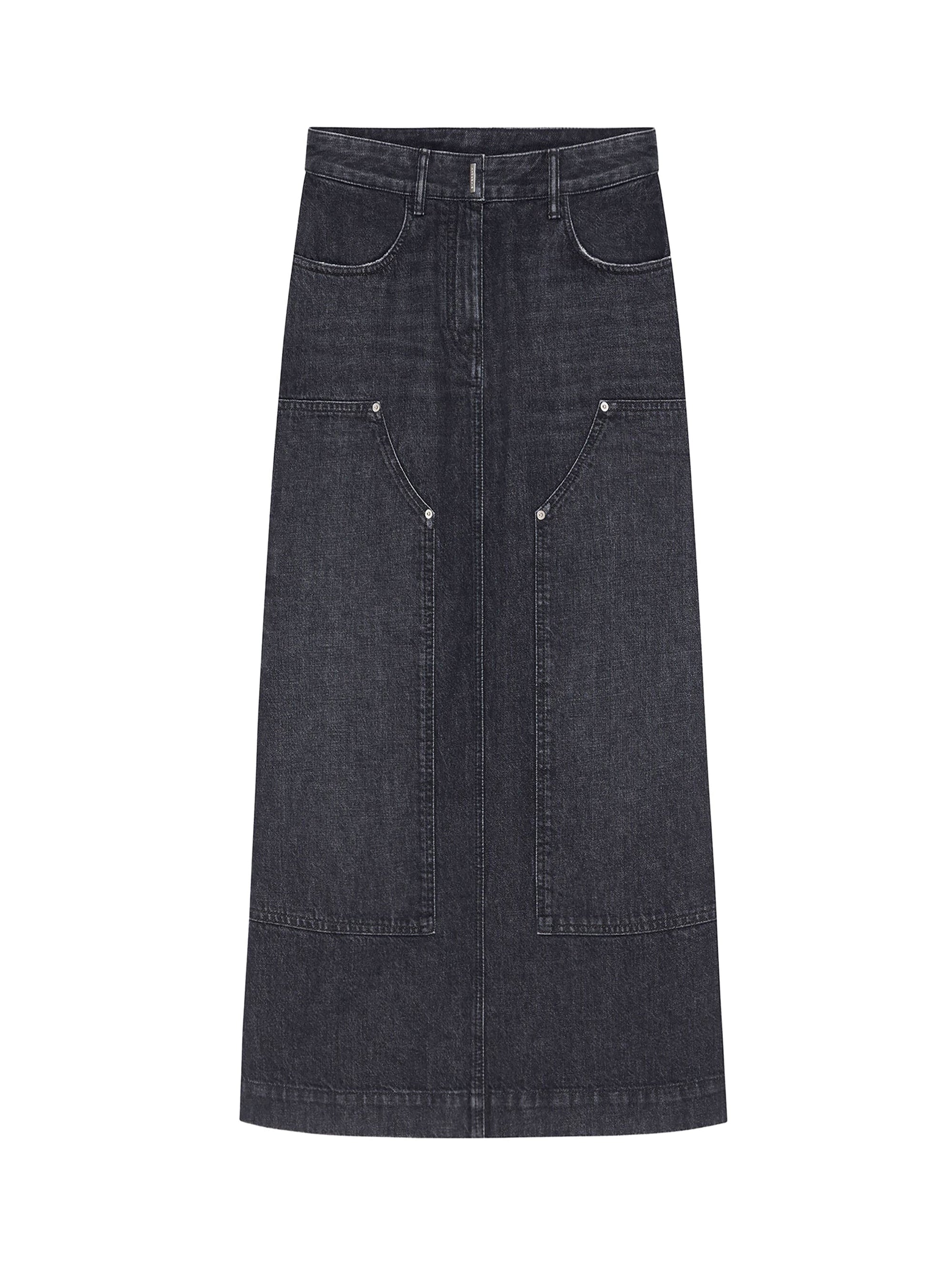 Jupe avec patches en denim - Faded Black