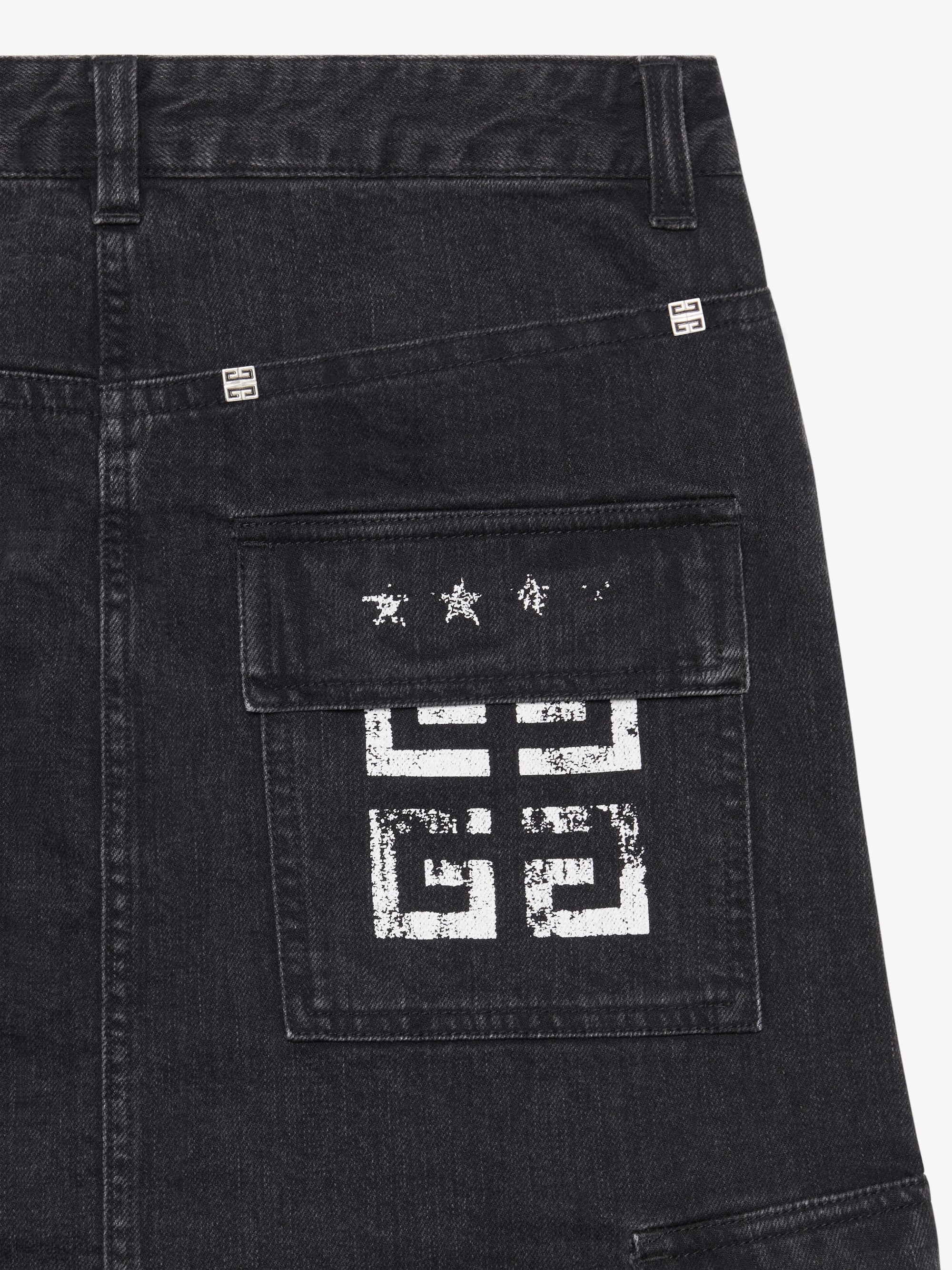4G STARS BLACK HEAVY RINSE VINTAGE WASH