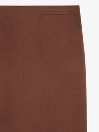 Jupe asymétrique en soie - Moka Brown