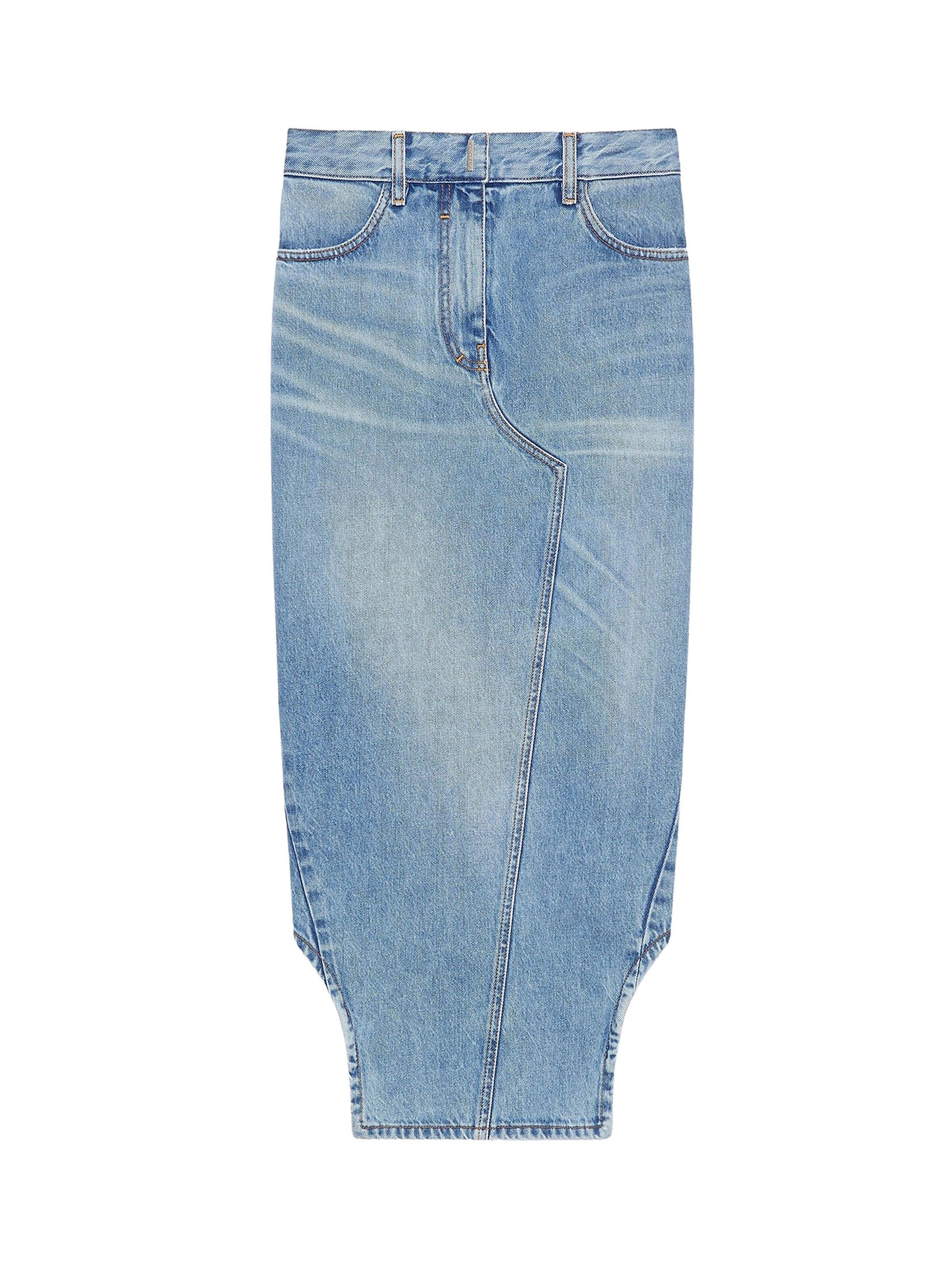 Jupe asymétrique en denim - Light Blue