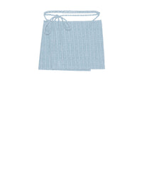 Mini jupe portefeuille - Sky Blue