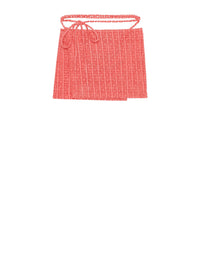 Mini jupe portefeuille - Coral