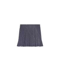 Jupe à volants en soie - Navy & White