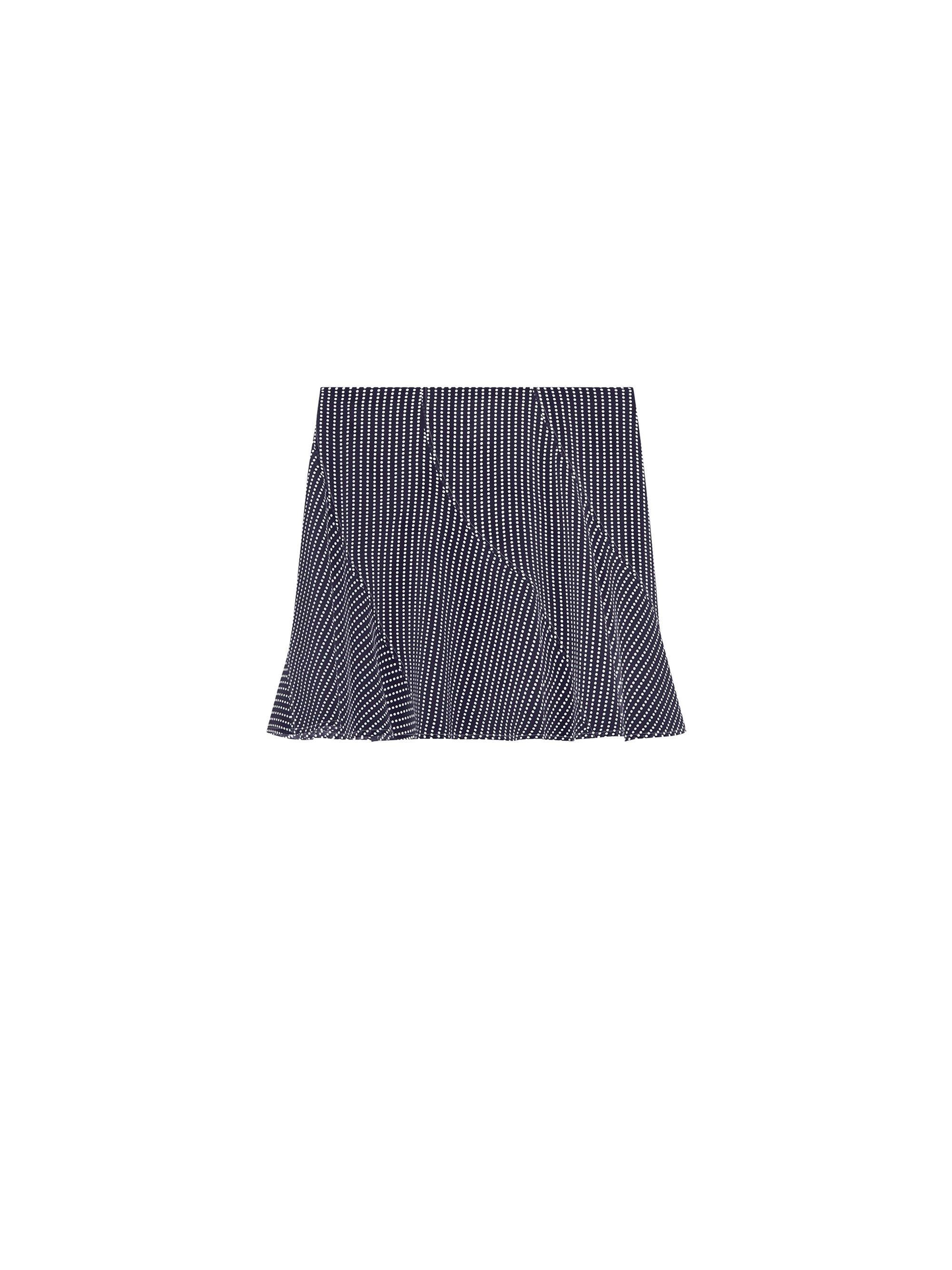 Jupe à volants en soie - Navy & White