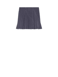 Jupe à volants en laine - Navy & White