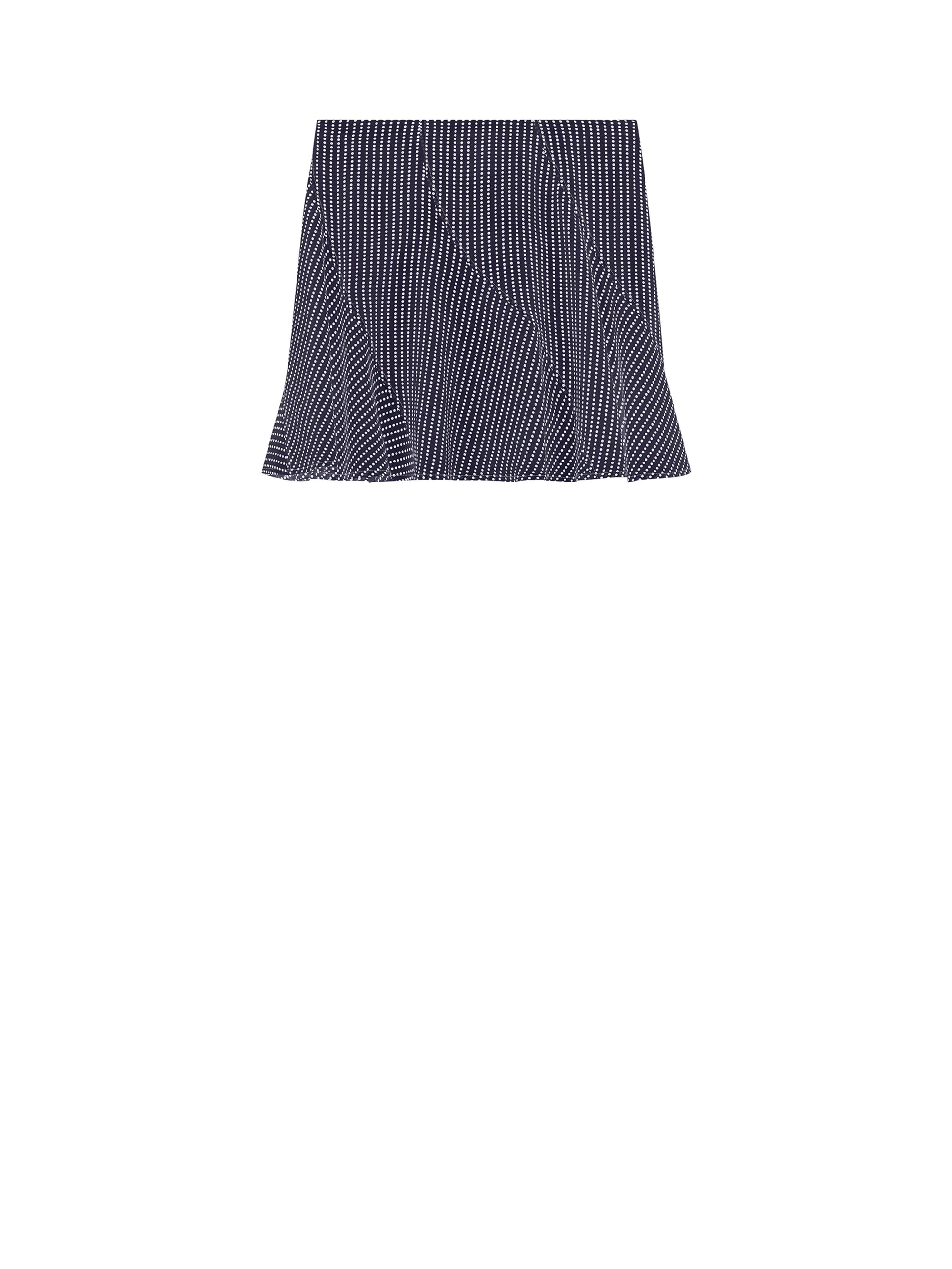 Jupe à volants en laine - Navy & White