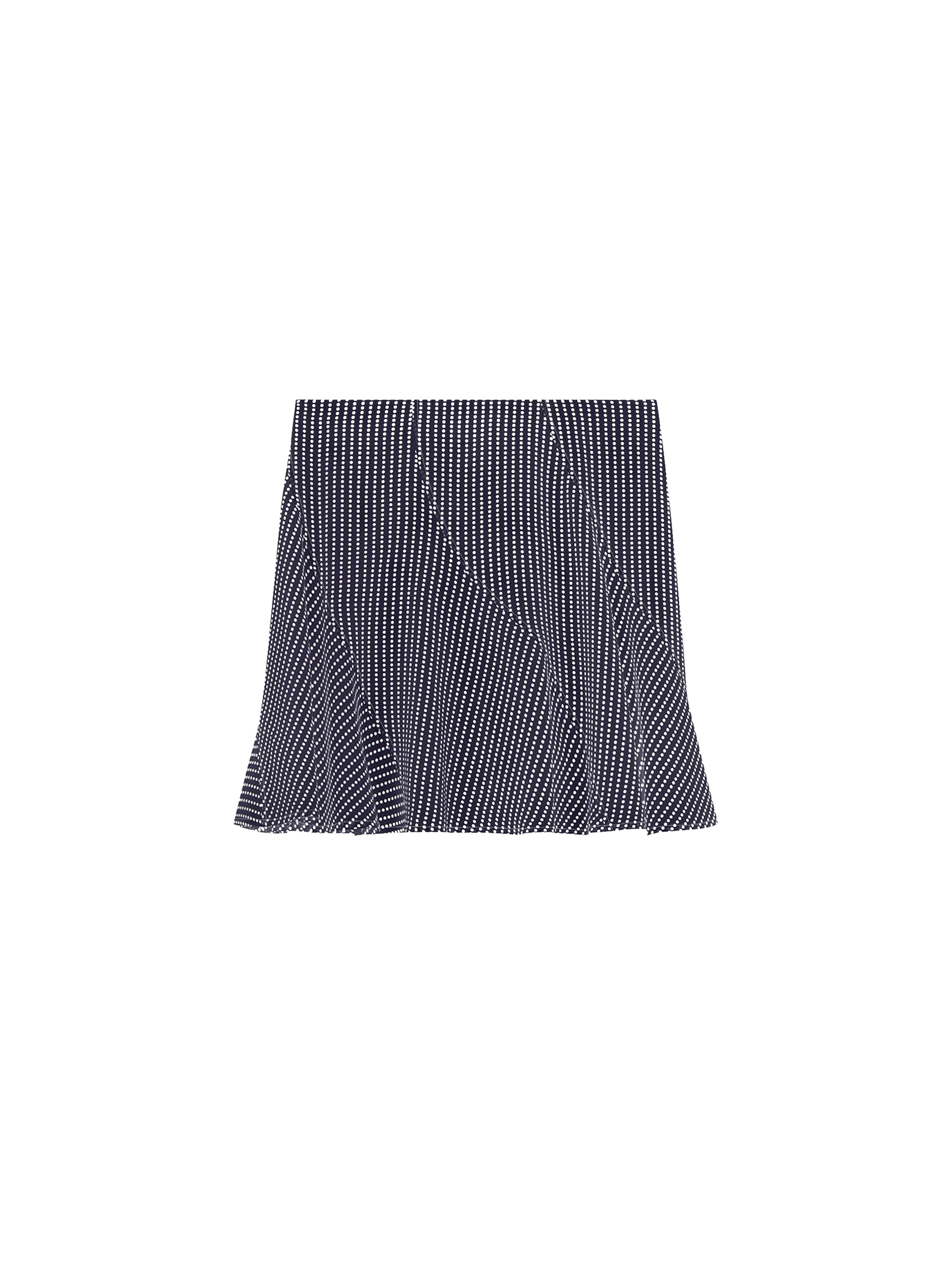 Jupe à volants en soie - Navy & White