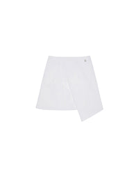 Mini-jupe en jean fendue - White
