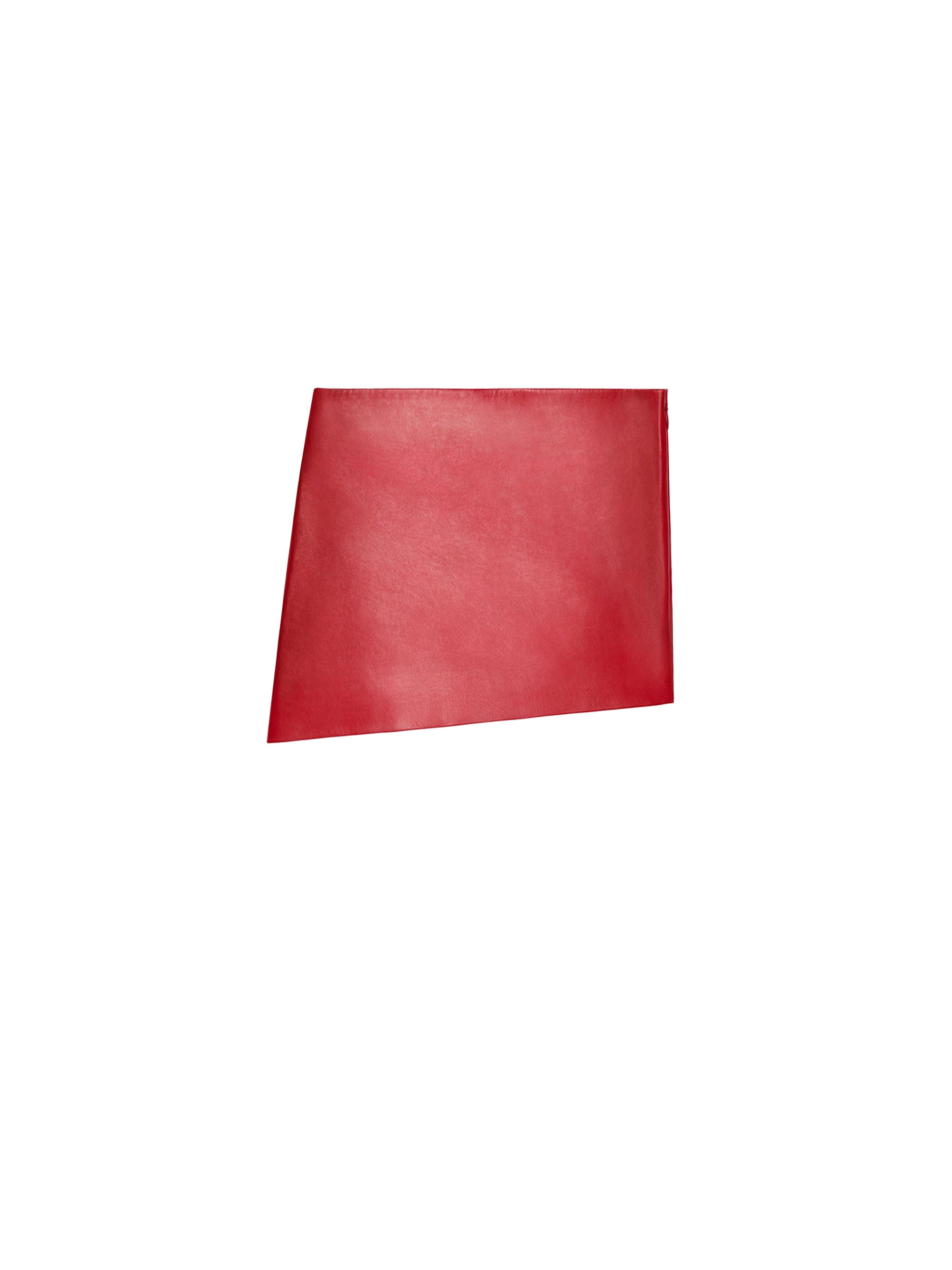 Mini-jupe asymétrique en cuir - Red