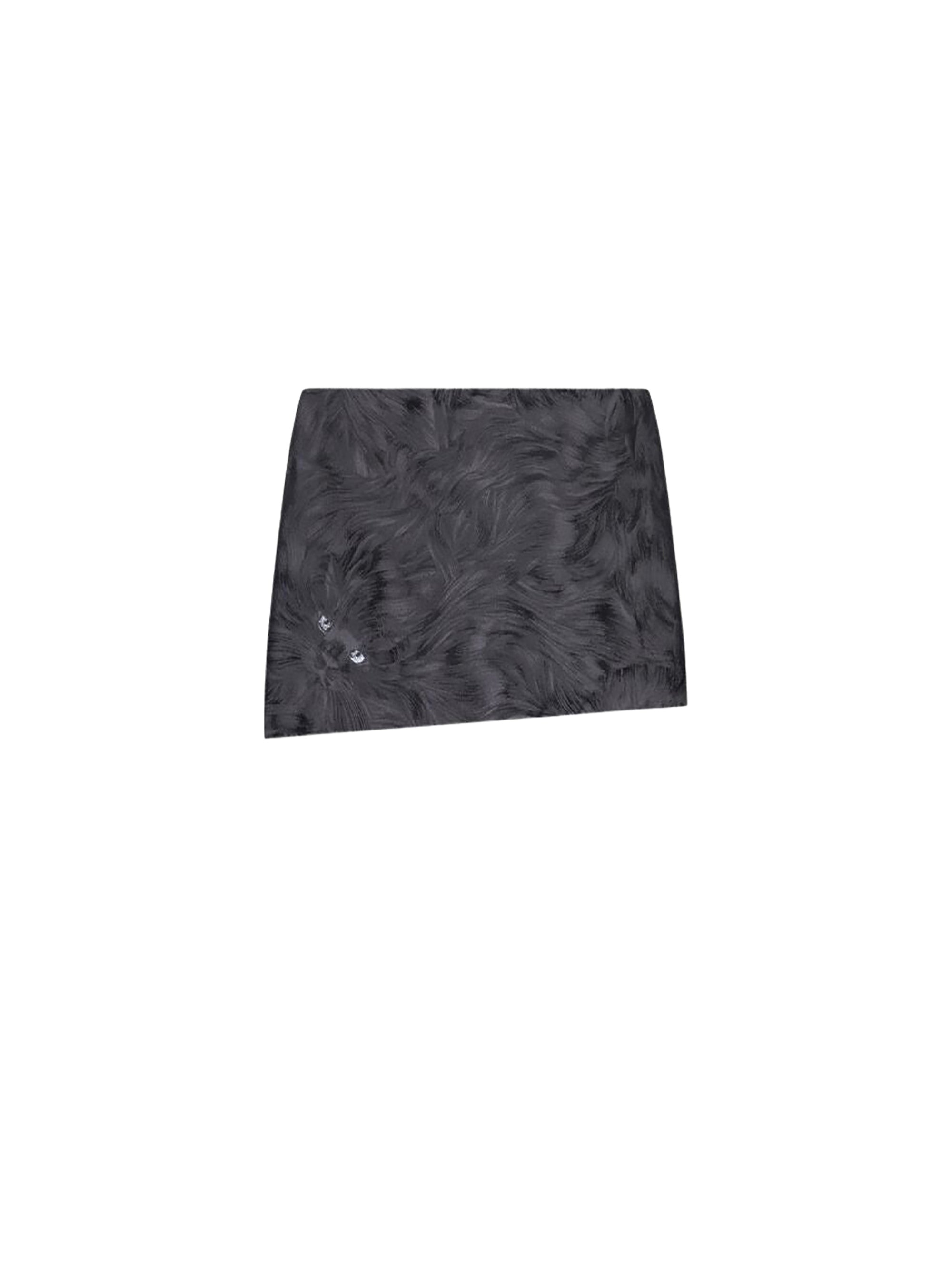 Jupe courte asymétrique en soie mélangée - Charcoal