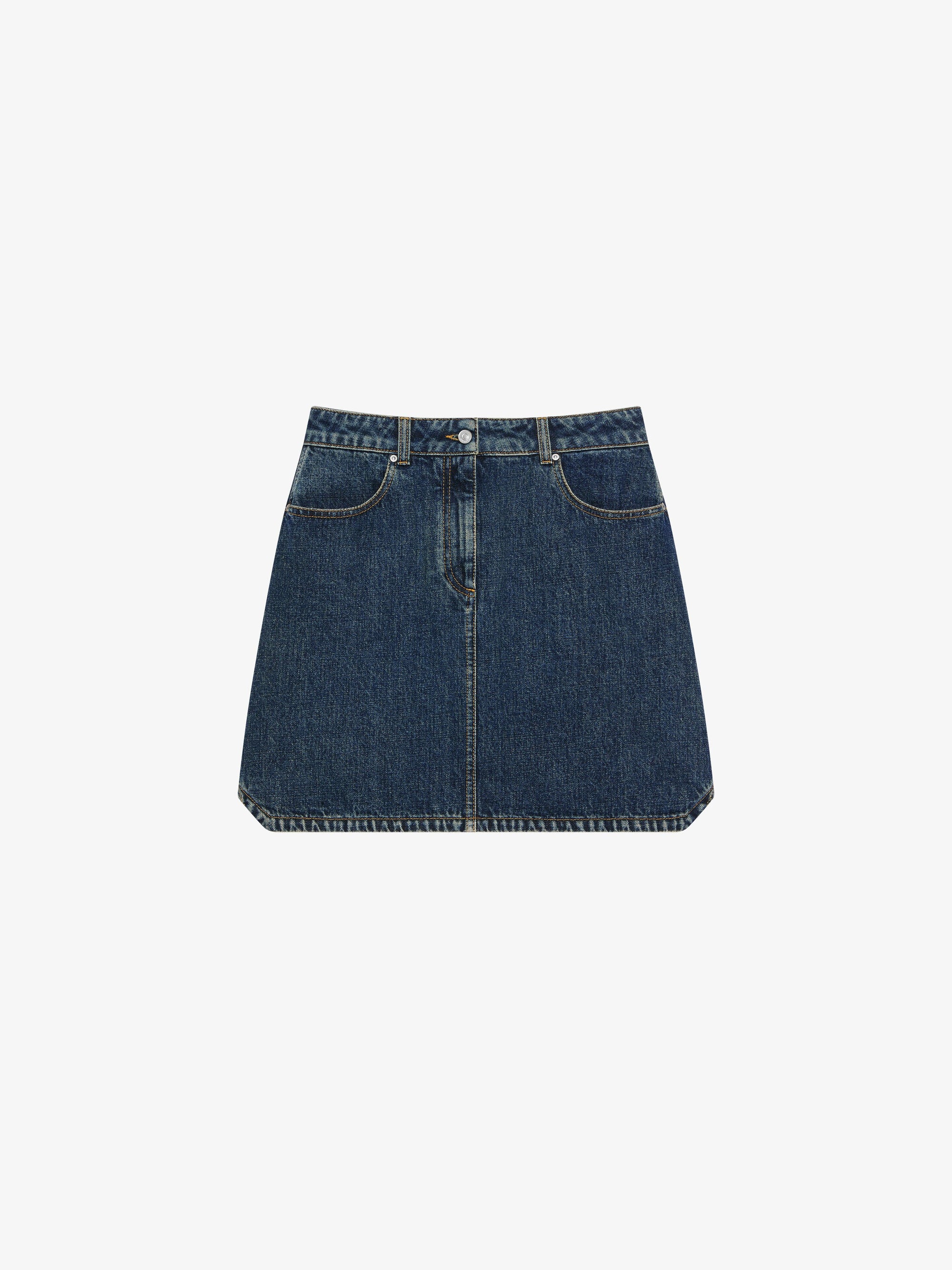 MINI DENIM SKIRT WITH POCKETS