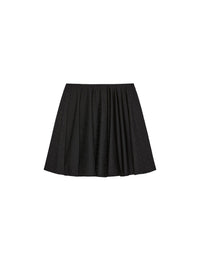 Jupe cercle en laine - Black