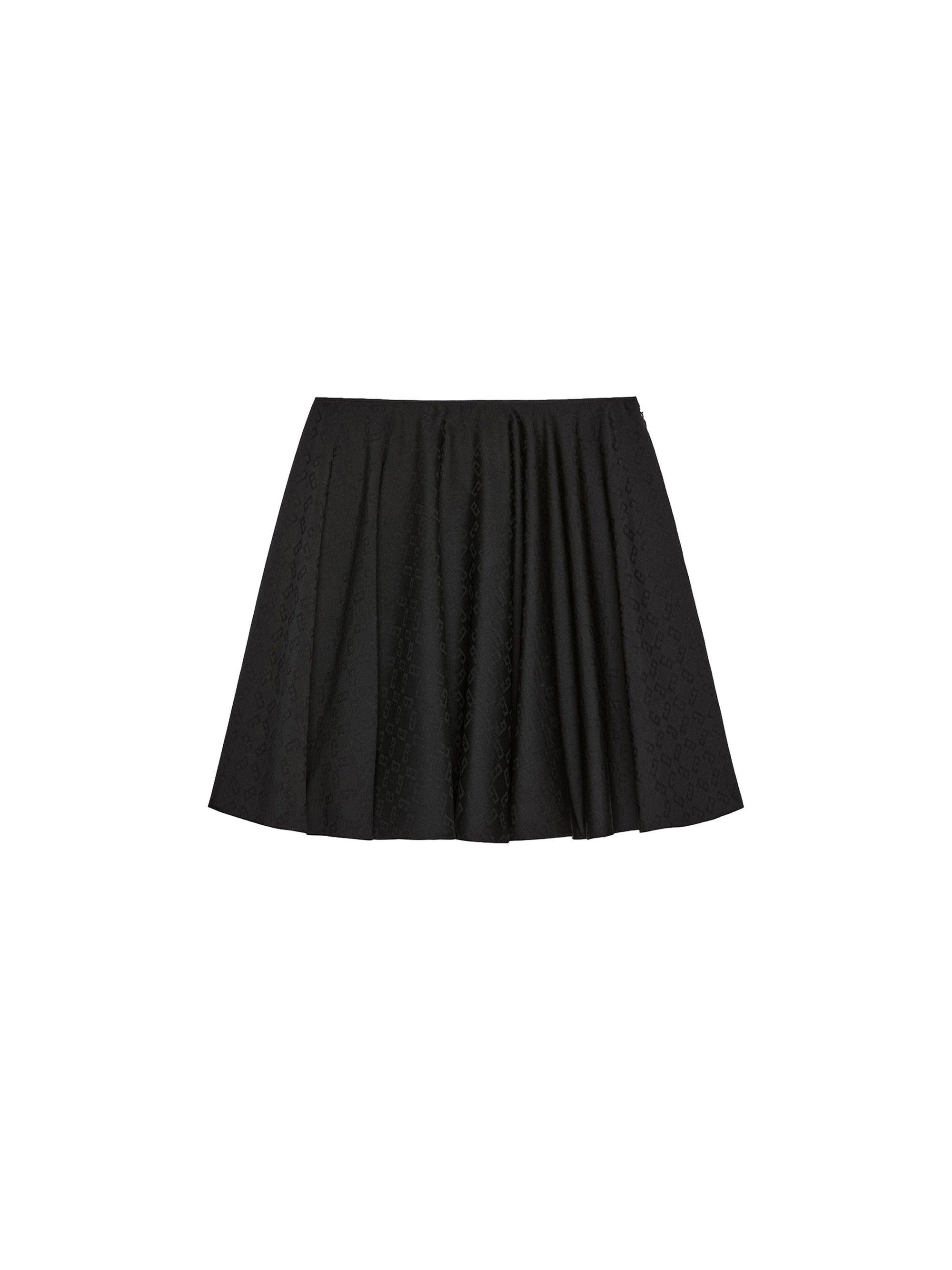 Jupe cercle en laine - Black