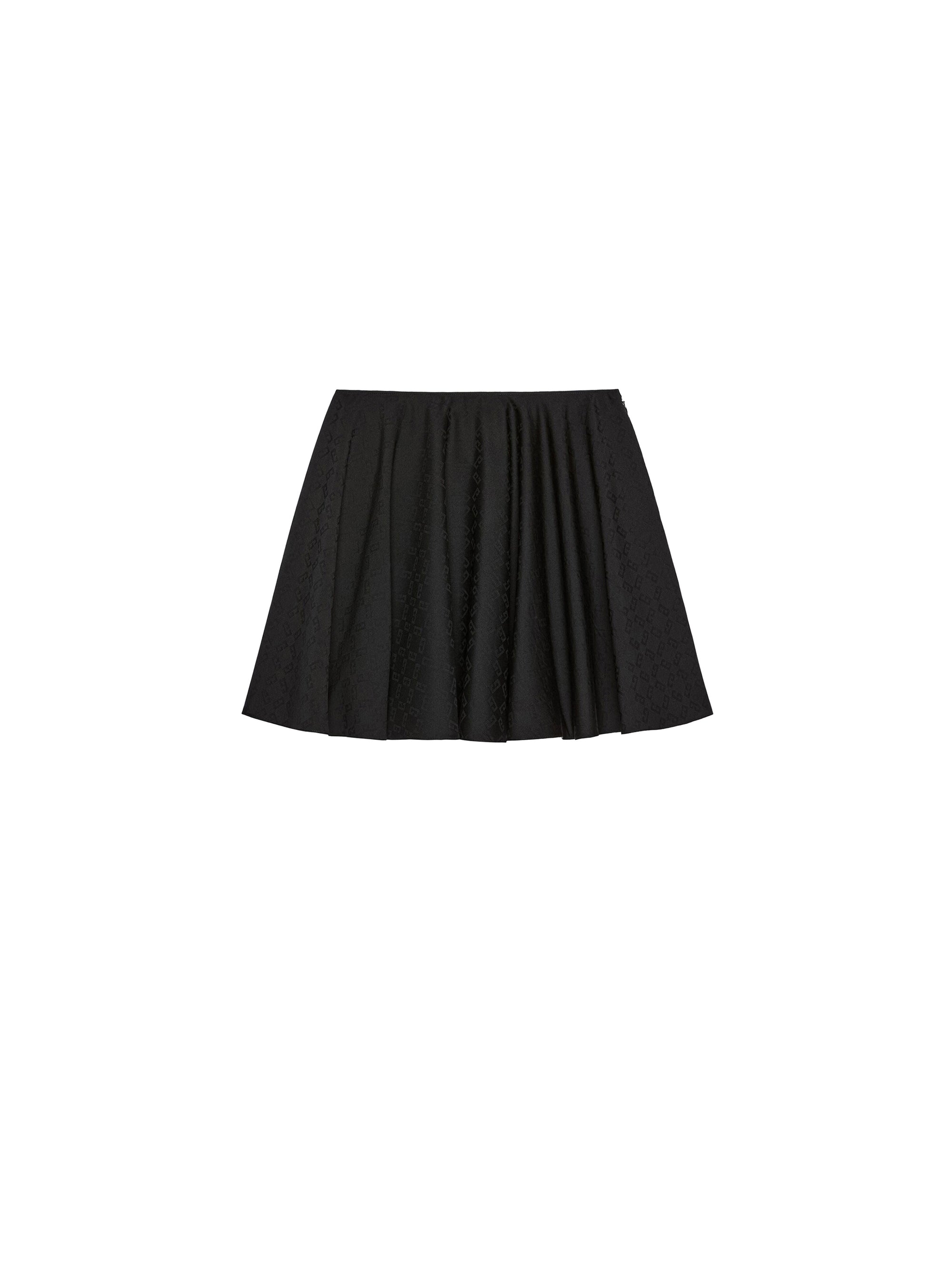 Jupe cercle en laine - Black