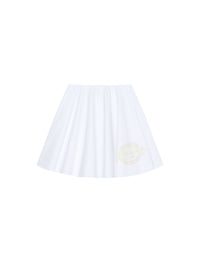 Jupe cercle en laine - White