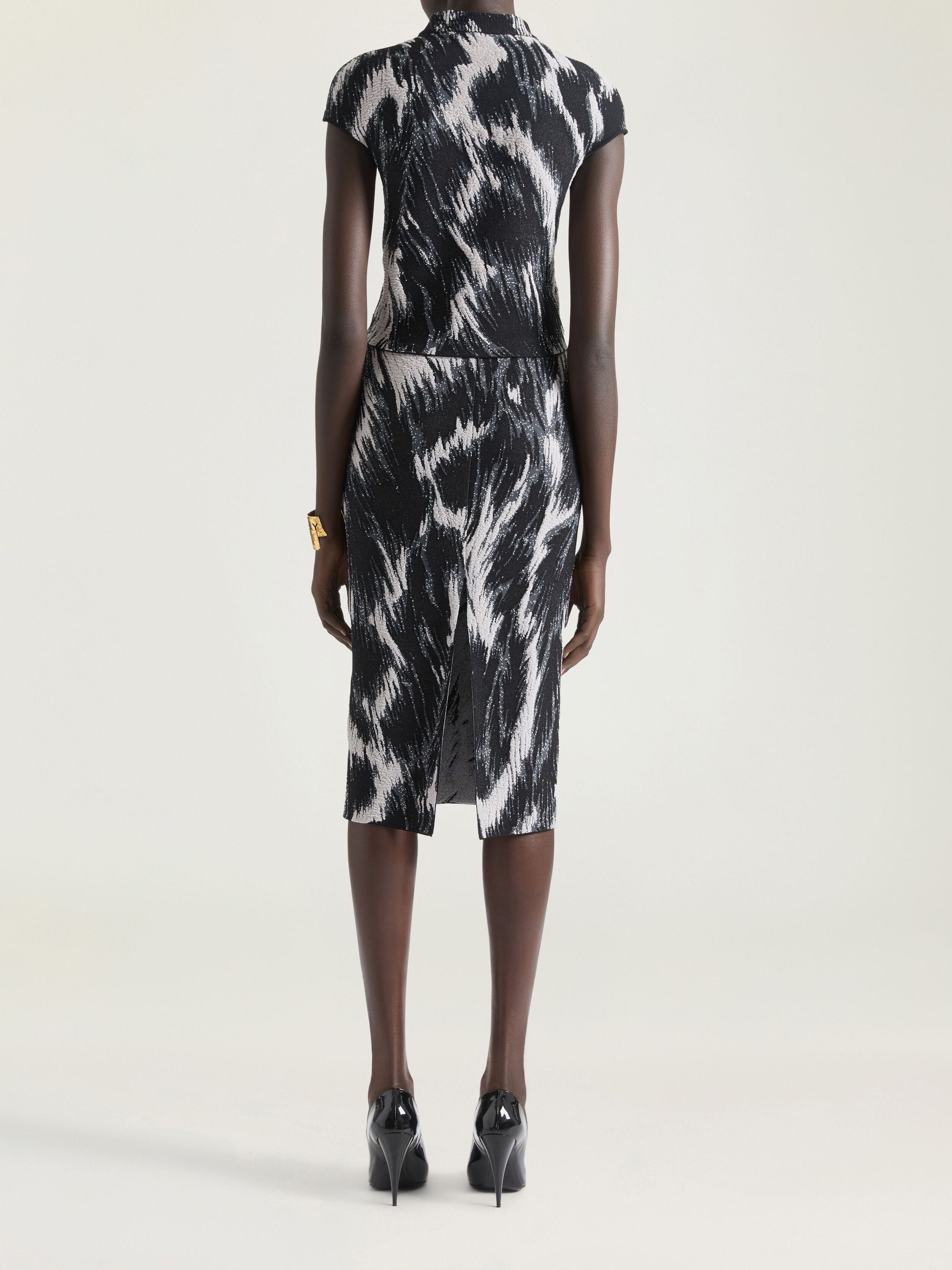 Jupe crayon midi - Grey Mix