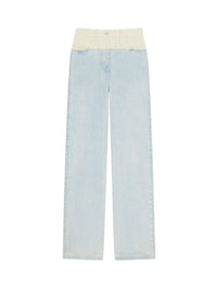 Jean oversize - Blanc & Bleu Clair