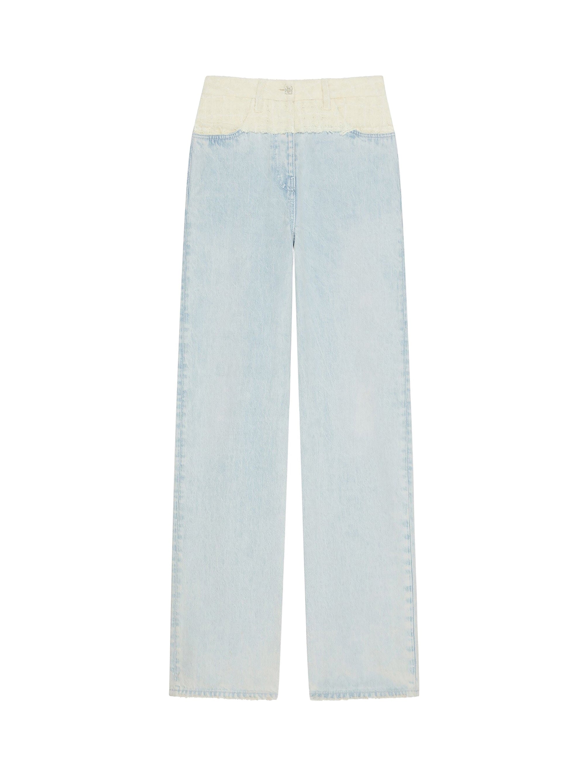 Jean oversize - Blanc & Bleu Clair