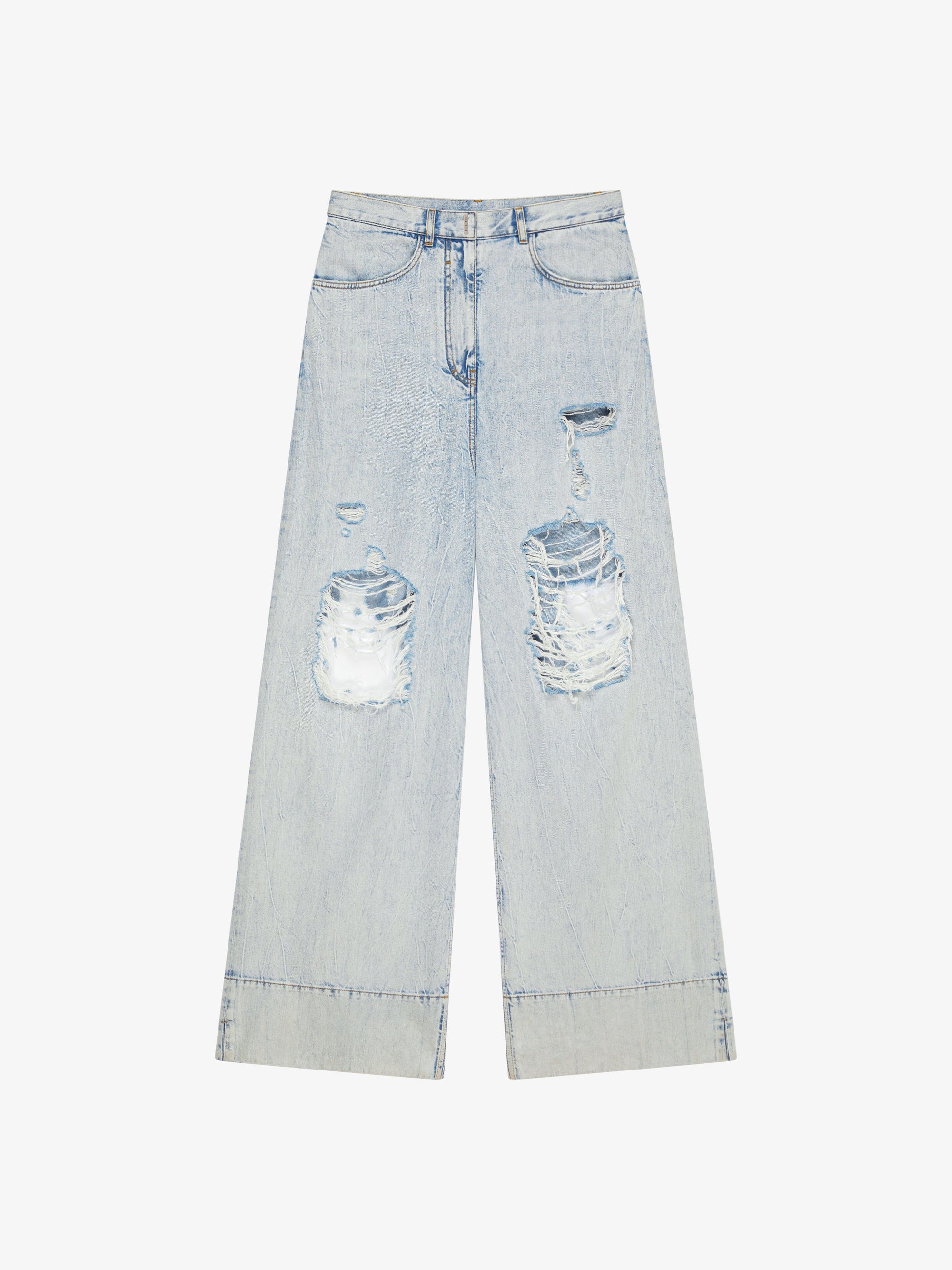MARBLE BLUE WASH DESTROY ON LIGHT DENIM