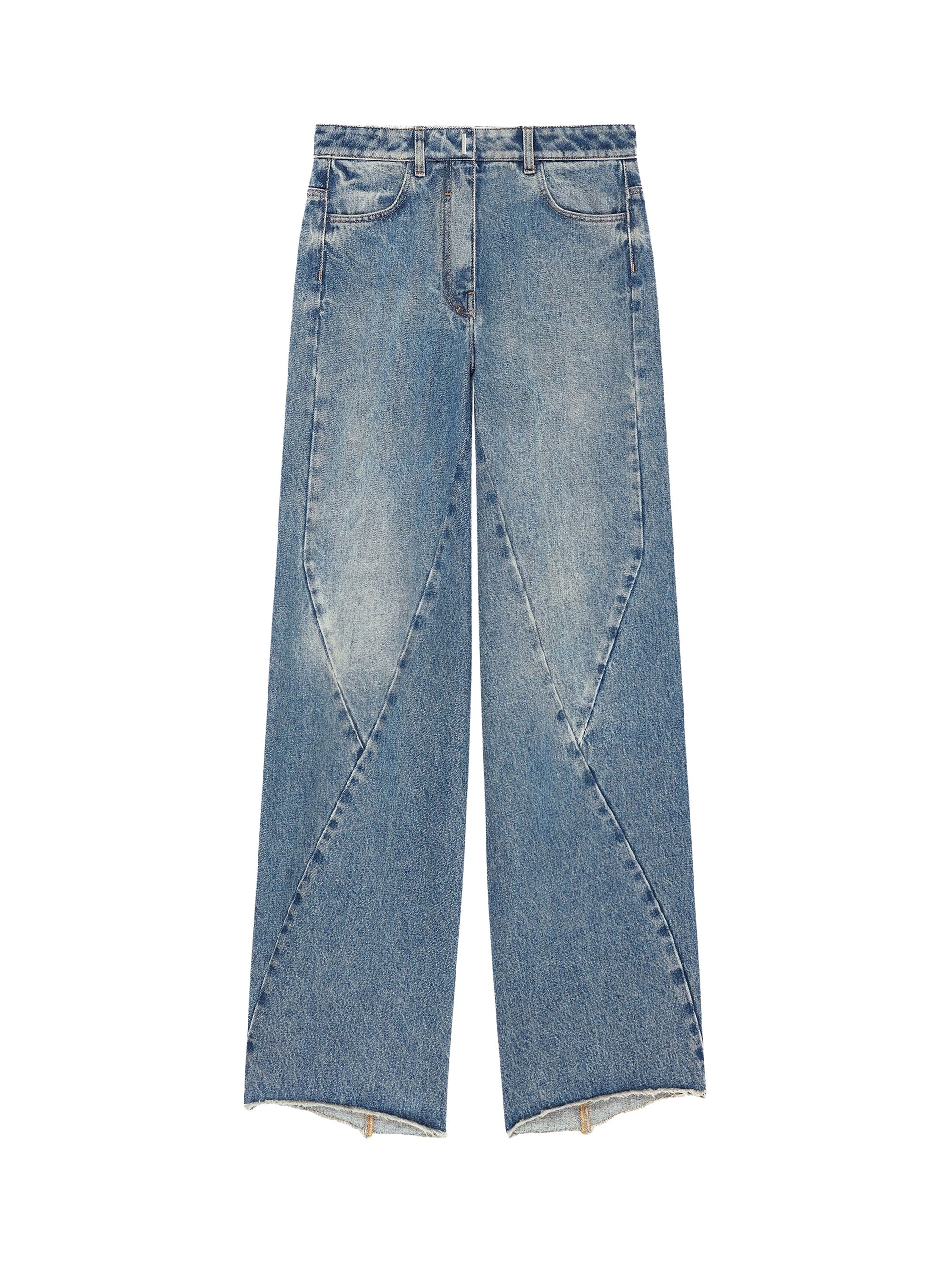 Jean en denim oversize avec coutures apparentes - Medium Blue