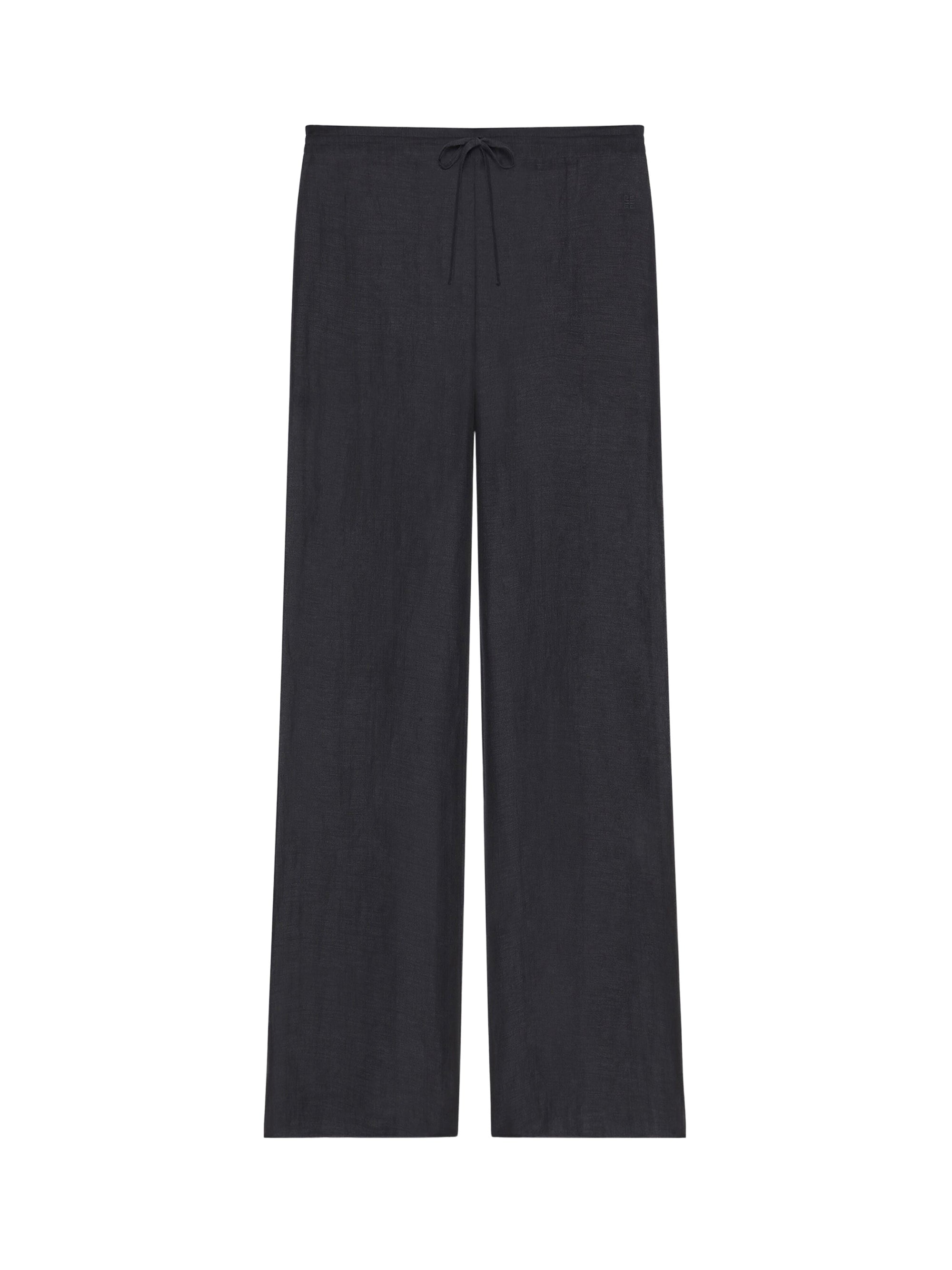 Pantalon en soie et lin à rayures 4G - Black