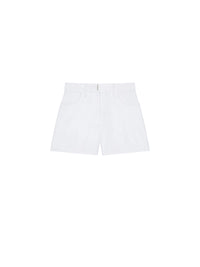 Short Slim en denim - White