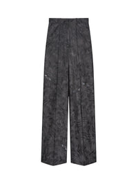 Pantalon tailleur en soie mélangée - Charcoal