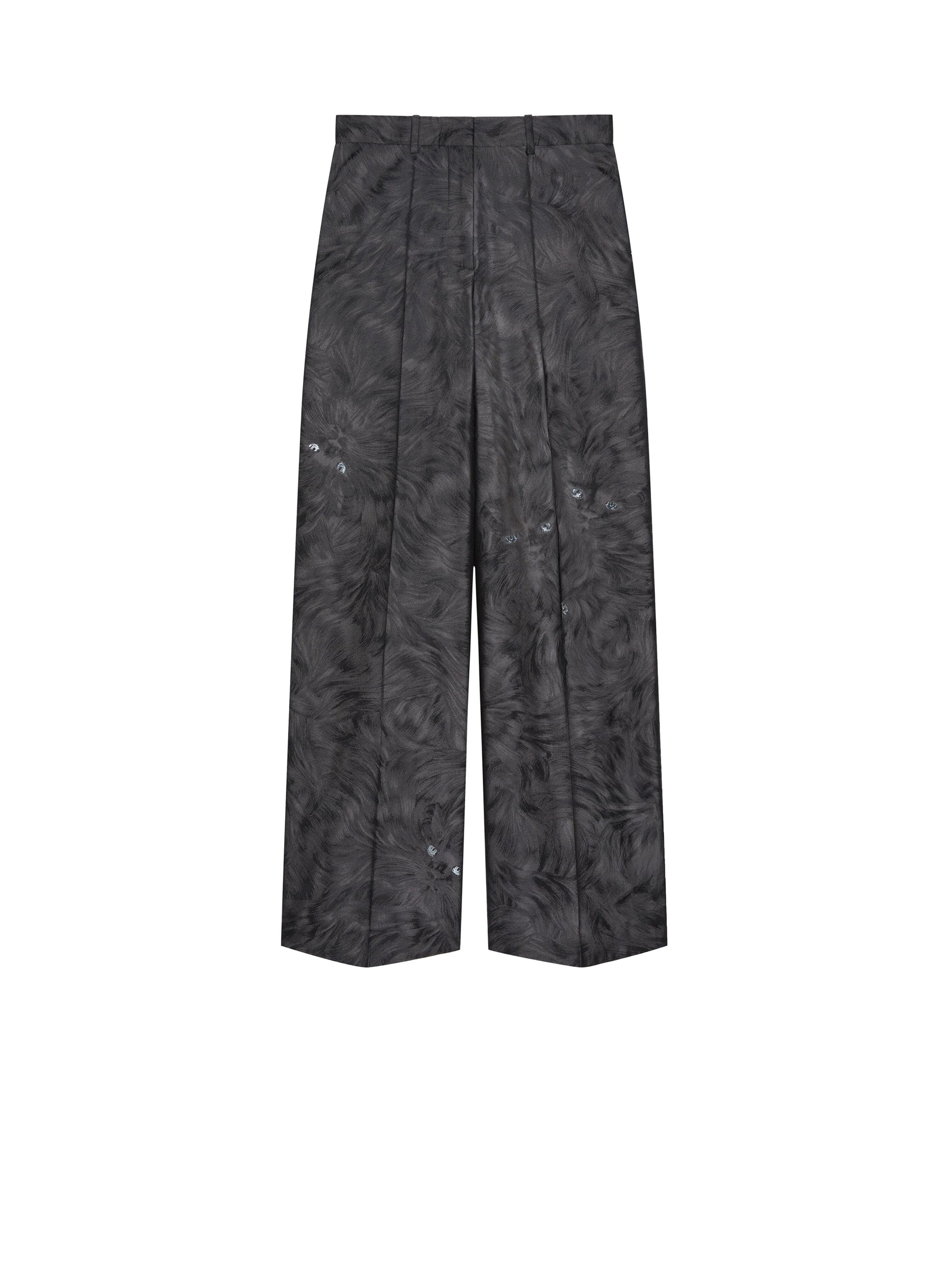 Pantalon tailleur en soie mélangée - Charcoal