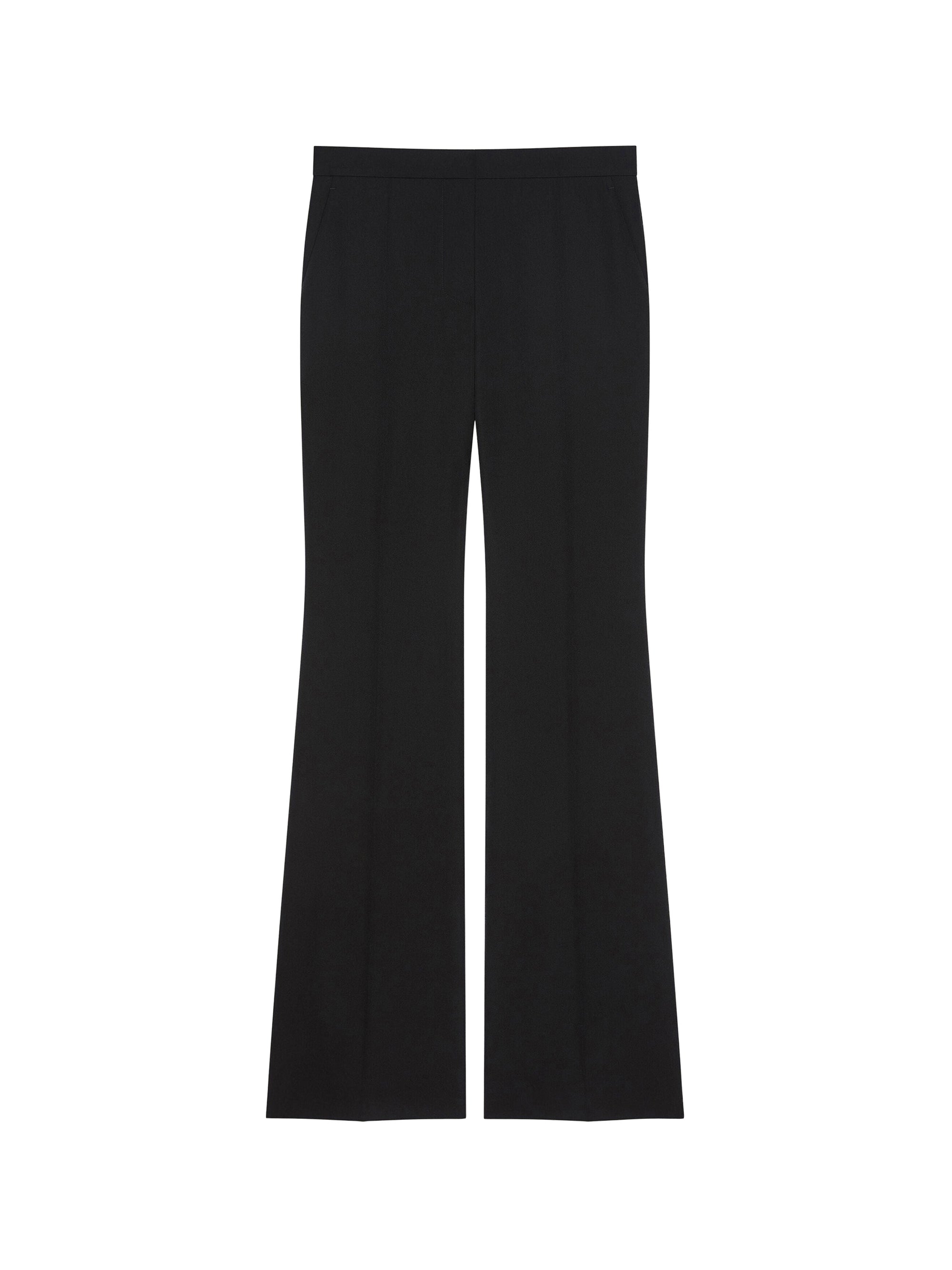 Pantalon tailleur bootcut en laine - Black