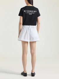 Short à doubles pinces en laine - White