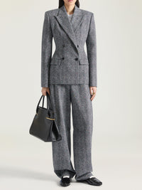 Pantalon tailleur cocon - Black & White