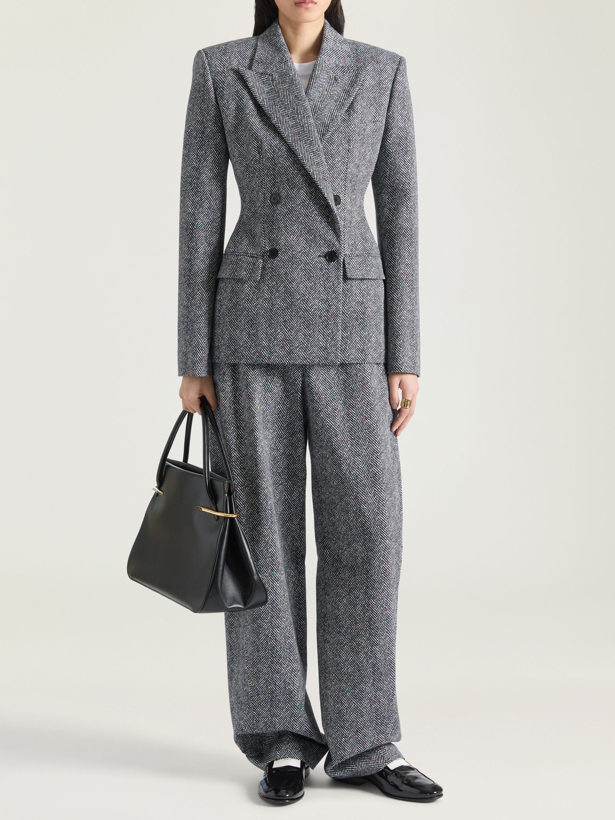 Pantalon tailleur cocon - Black & White