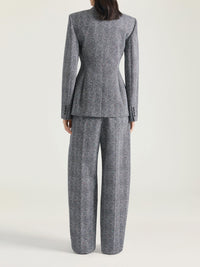 Pantalon tailleur cocon - Black & White