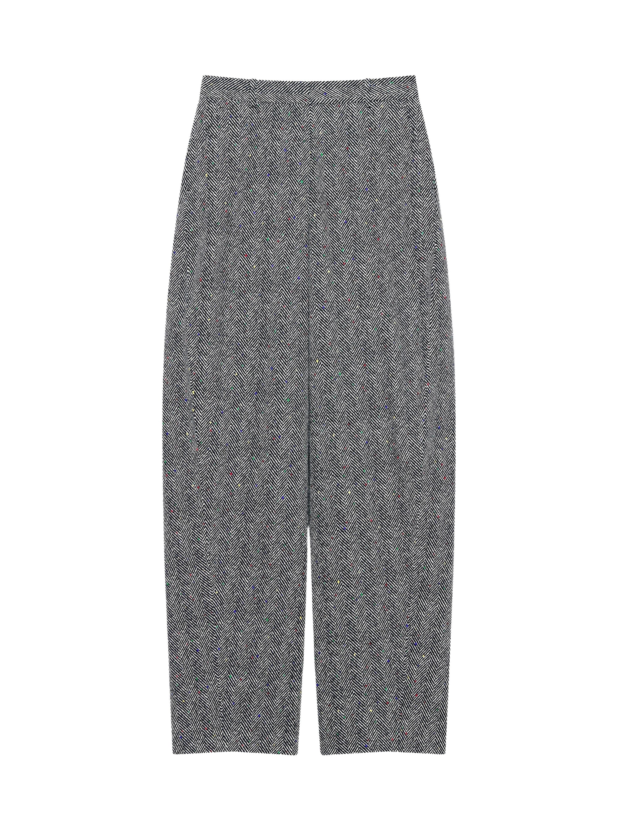 Cocoon-style tailored trousers - Black & White
