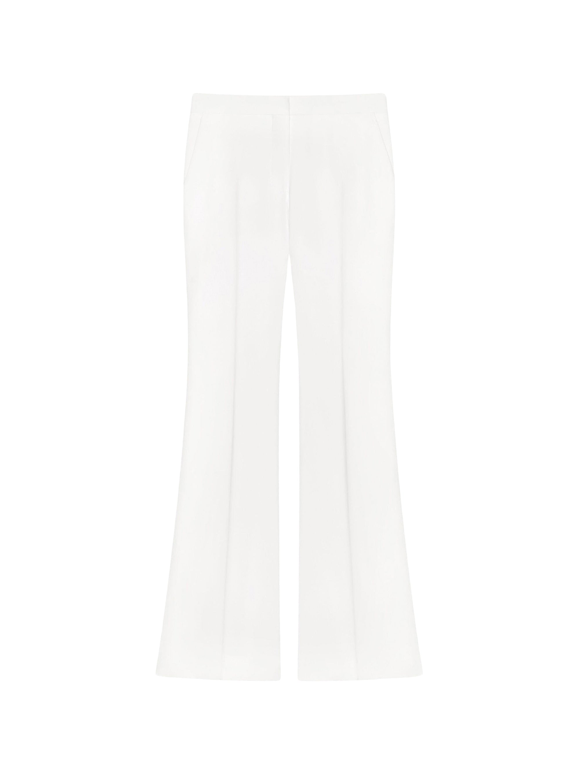 Bootcut tailored wool trousers - Ivory