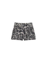 Silk shorts with double pleats - Multicoloured