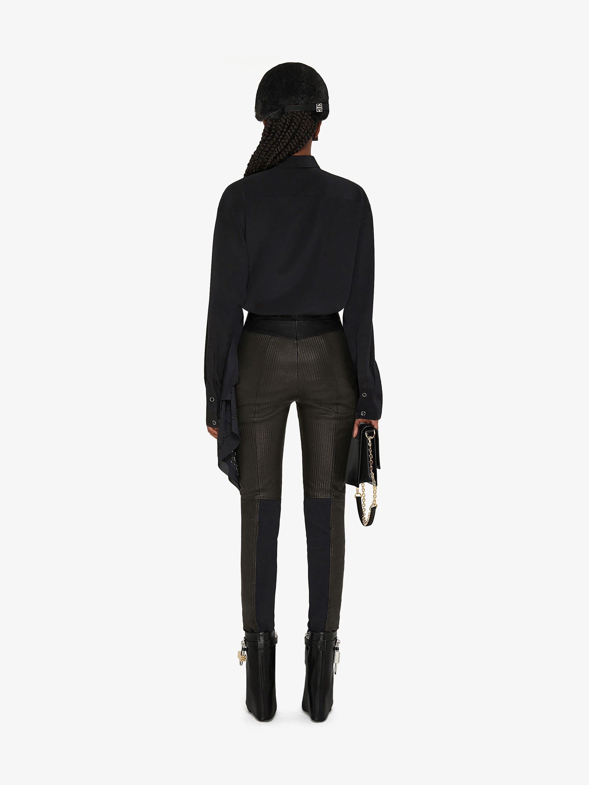 Chemise avec bandana en soie - Noir