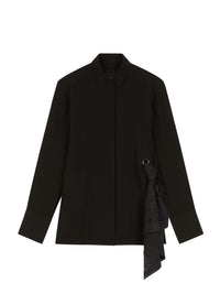 Chemise avec bandana en soie - Noir