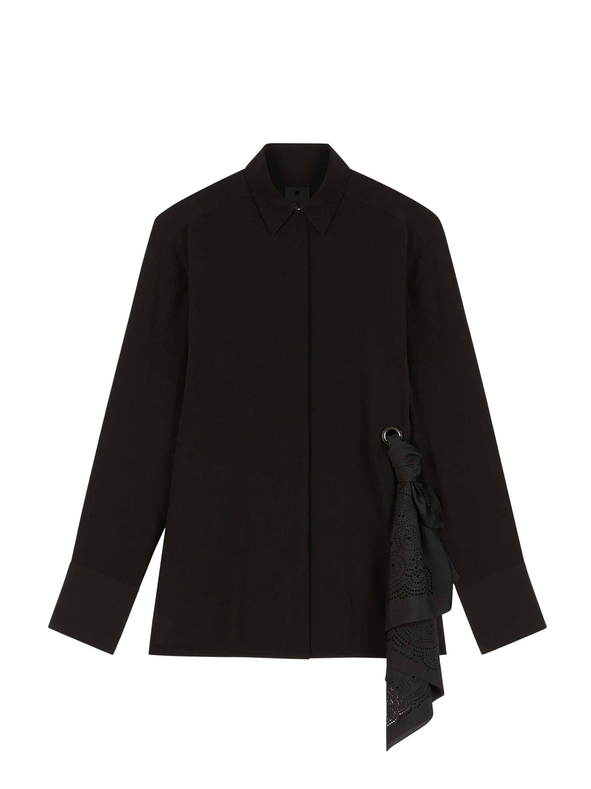 Chemise avec bandana en soie - Noir