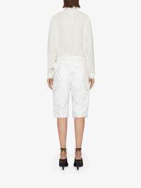Chemise coupe régulière en cuir - White
