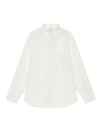 Chemise coupe régulière en jacquard de soie - White