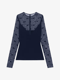 4G TULLE LONG SLEEVES TOP