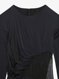4G LACE AND DRAPPING SHORT SLEEVES TOP