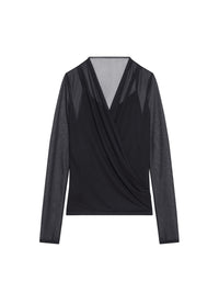 Blouse drapée - Black