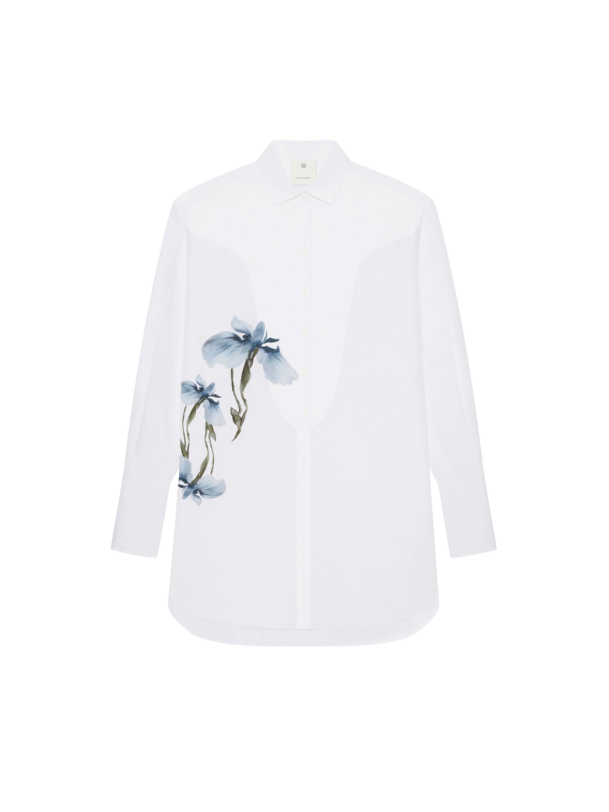 Chemise imprimée floral en popeline - White