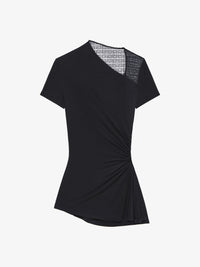 DRAPPED TOP WITH 4G LACE