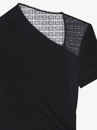 DRAPPED TOP WITH 4G LACE