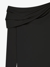 LONG SLEEVE ASYMMETRIC NECKLINE TOP